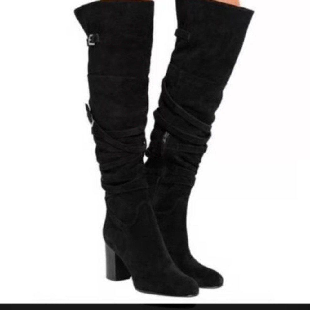 💄Sam Edelman "Sable" Black Over-the-Knee Suede Boots